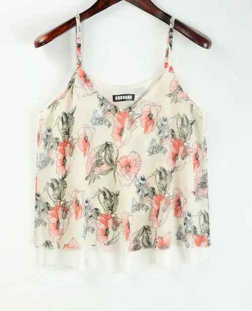 Tank Top Women Chiffon Blouses New Summer Sleeveless Shirt