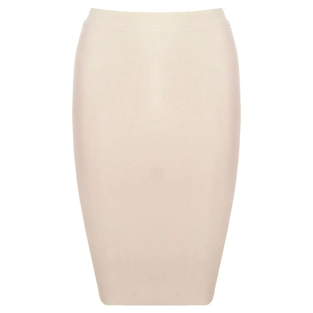 Bandage Skirts Women Knee Length Elastic Bodycon Office Skirt