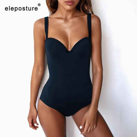 Black & White Push-Up One-Piece Monokini