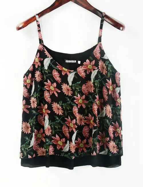 Tank Top Women Chiffon Blouses New Summer Sleeveless Shirt