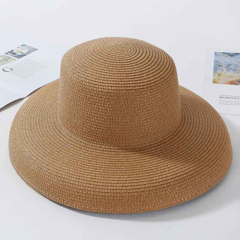 Summer Sun Hats Ladies Solid Plain Elegant Wide Brim Hat