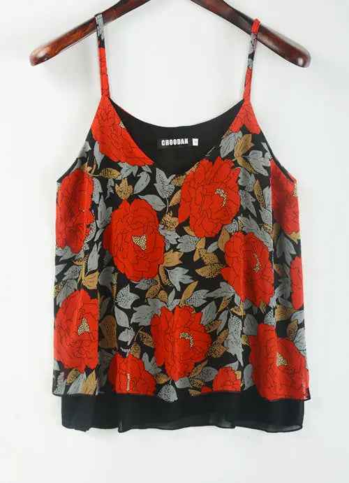 Tank Top Women Chiffon Blouses New Summer Sleeveless Shirt