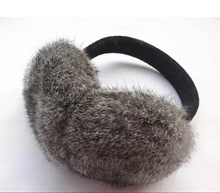 Real Fur Unisex Winter Earmuffs