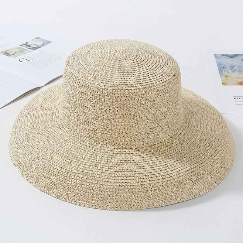 Summer Sun Hats Ladies Solid Plain Elegant Wide Brim Hat