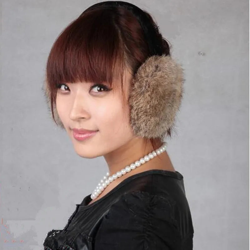 Real Fur Unisex Winter Earmuffs