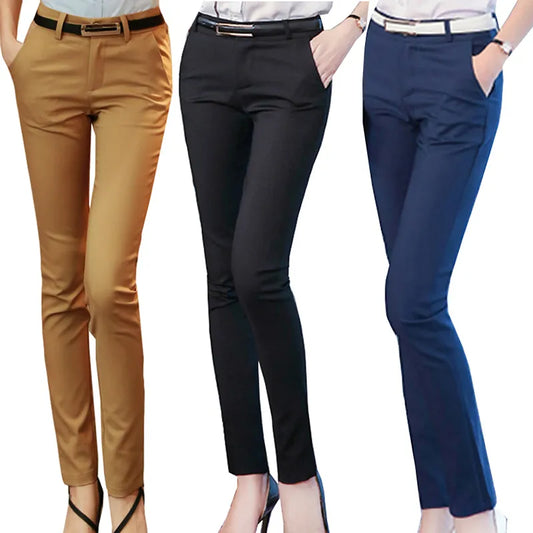 High-Waist Pencil Trousers for Office Wear | Sophisticata™