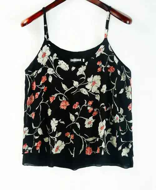 Tank Top Women Chiffon Blouses New Summer Sleeveless Shirt