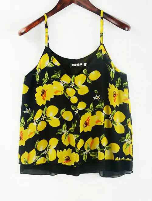 Tank Top Women Chiffon Blouses New Summer Sleeveless Shirt