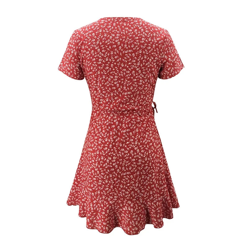 Floral A-Line Ruffle Dress | The Sophisticated Shoppers