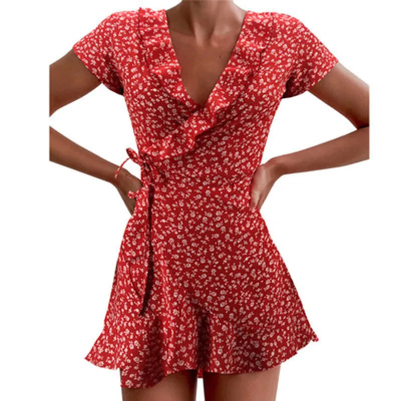 Floral A-Line Ruffle Dress | The Sophisticated Shoppers