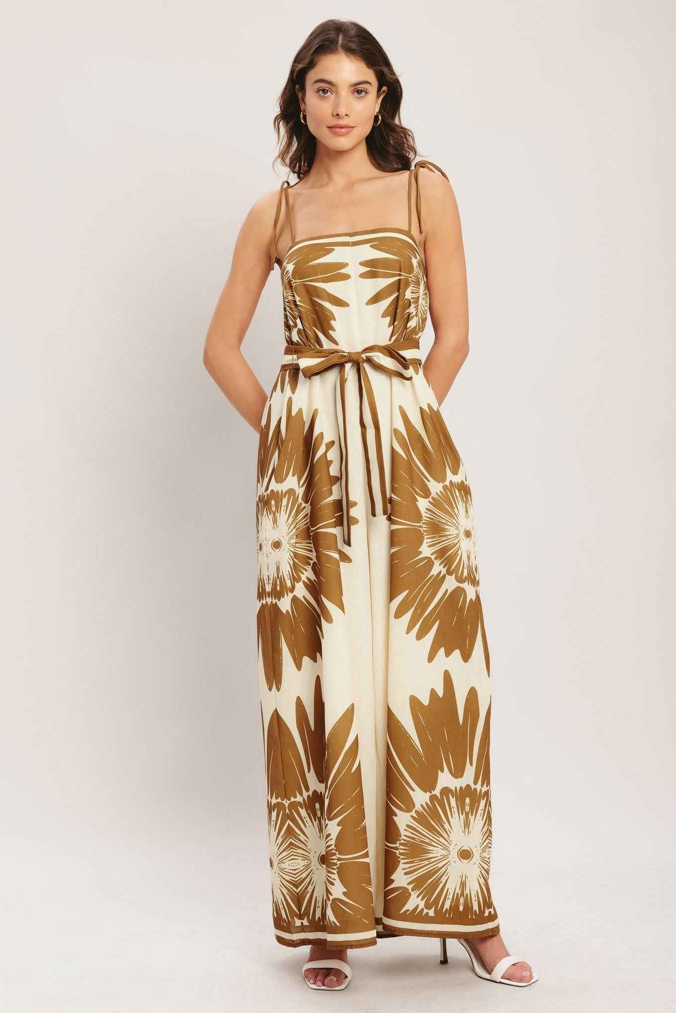 DESERT SUNBURST WOVEN JUMPSUIT