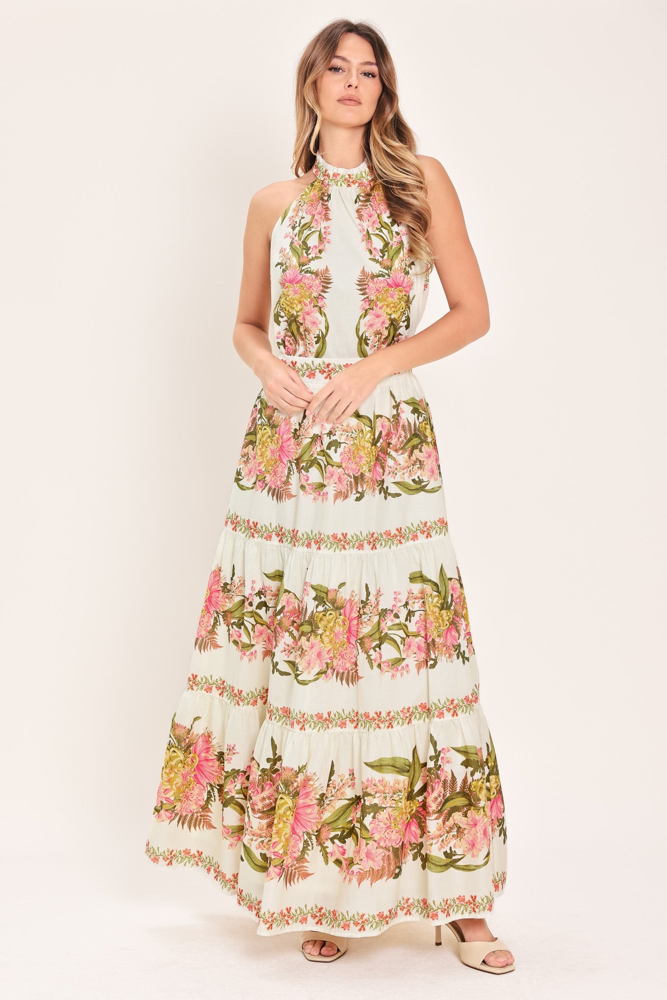 Botanical Escape Floral Halter Top