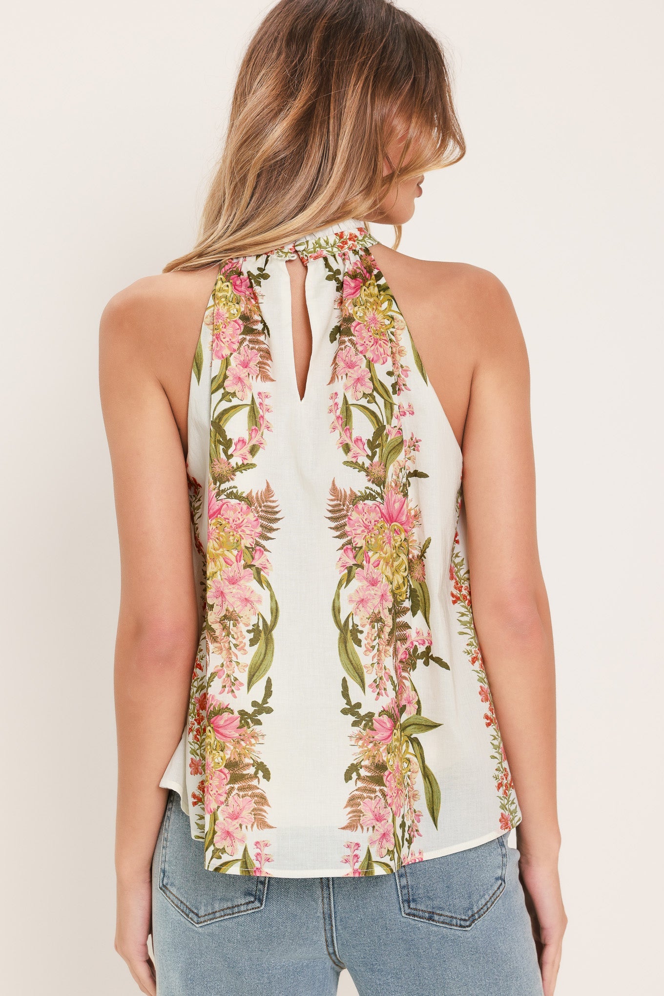 Botanical Escape Floral Halter Top