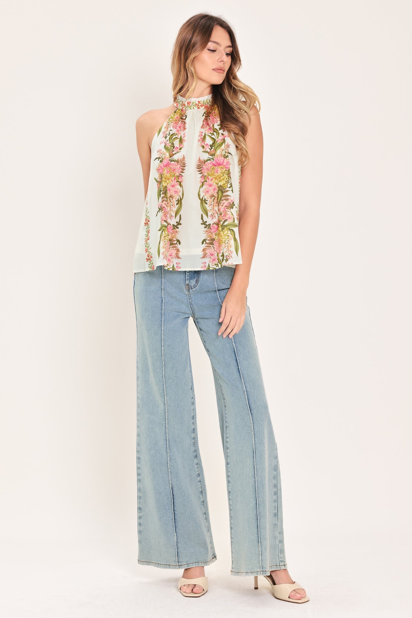 Botanical Escape Floral Halter Top