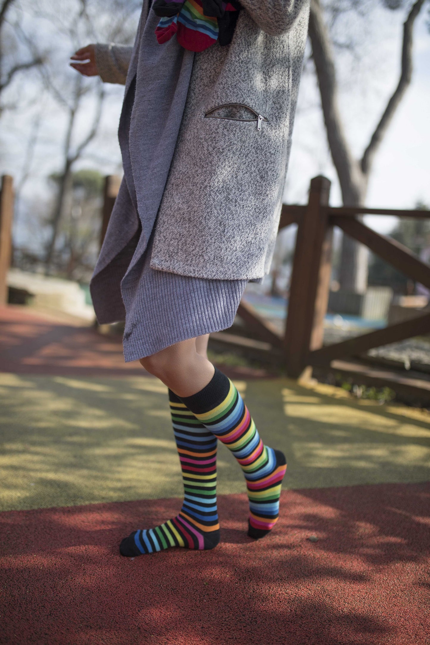 Colorline Classic: Women’s Multiline Stripe Knee-High Socks – Multi-Pack