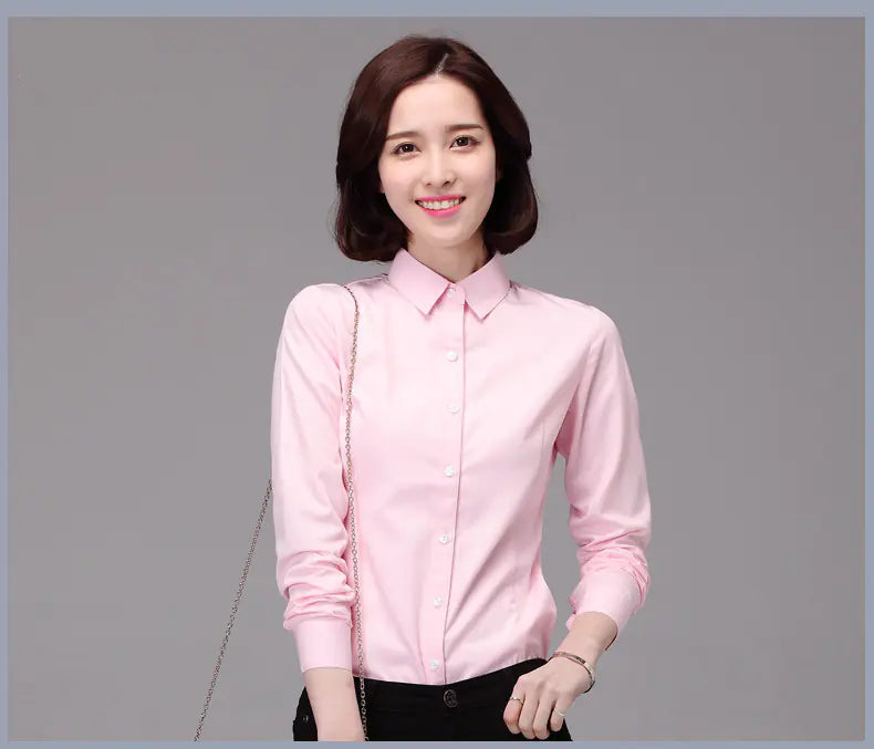 Women’s Long Sleeve Slim Fit Business Shirt | Sophisticata™