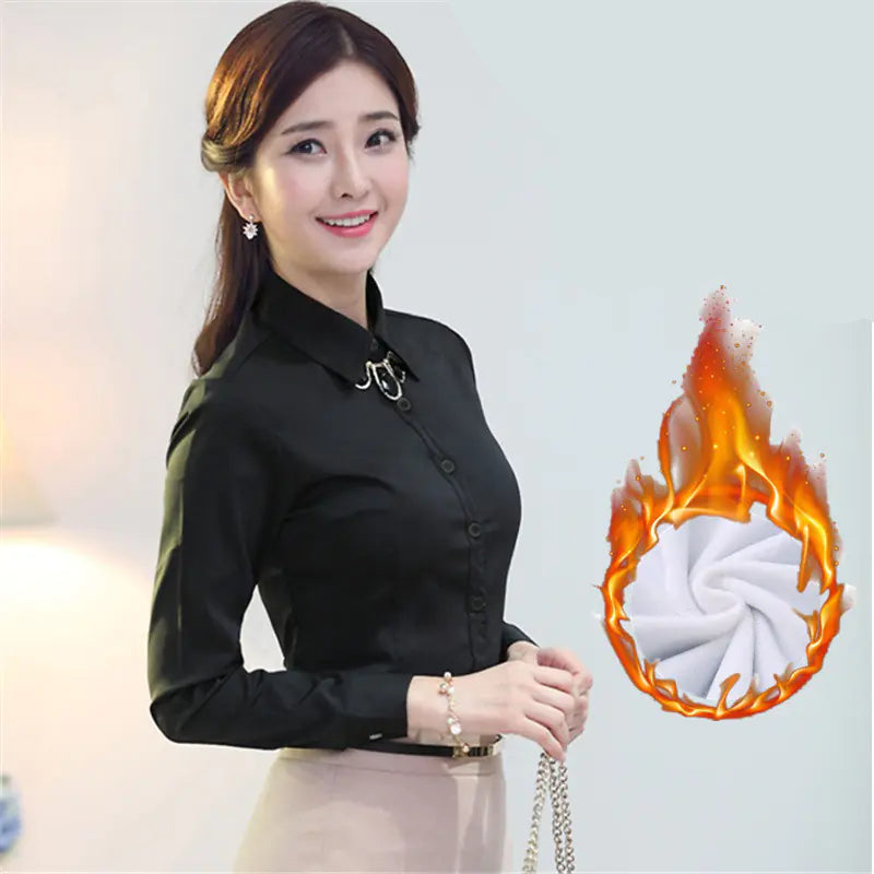 Women’s Long Sleeve Slim Fit Business Shirt | Sophisticata™