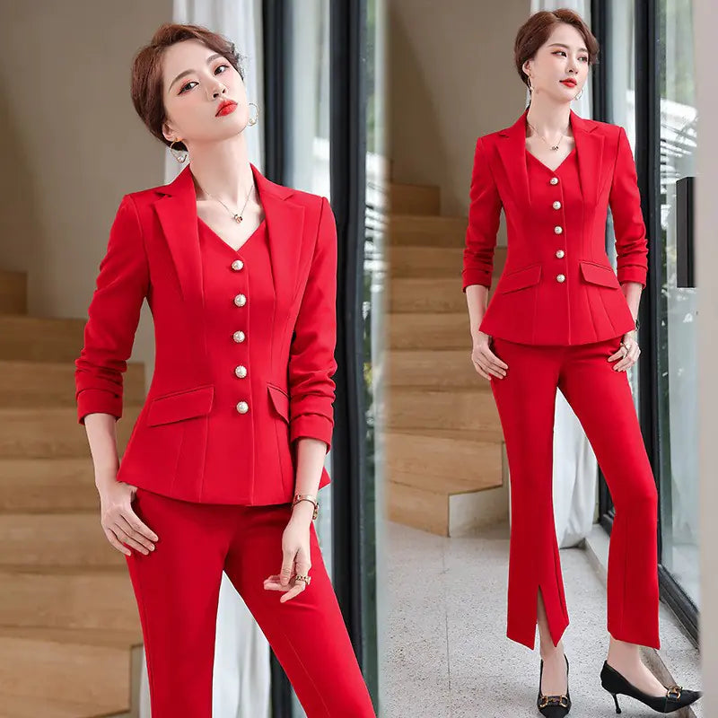 Office Business Suit Jacket and Pants Set | Sophisticata™