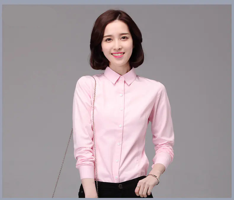 Women’s Long Sleeve Slim Fit Business Shirt | Sophisticata™