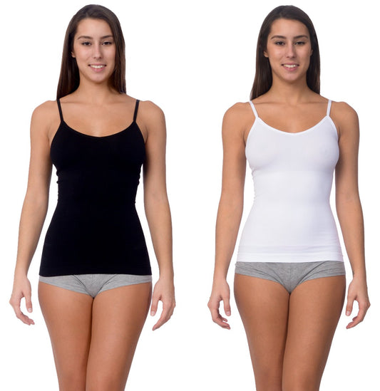 Curve Refine: 2-Pack Seamless Reversible Shaping Camisole (Black & White)