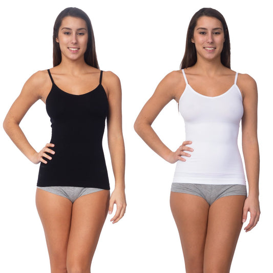 Curve Refine: 2-Pack Seamless Reversible Shaping Camisole (Black & White)