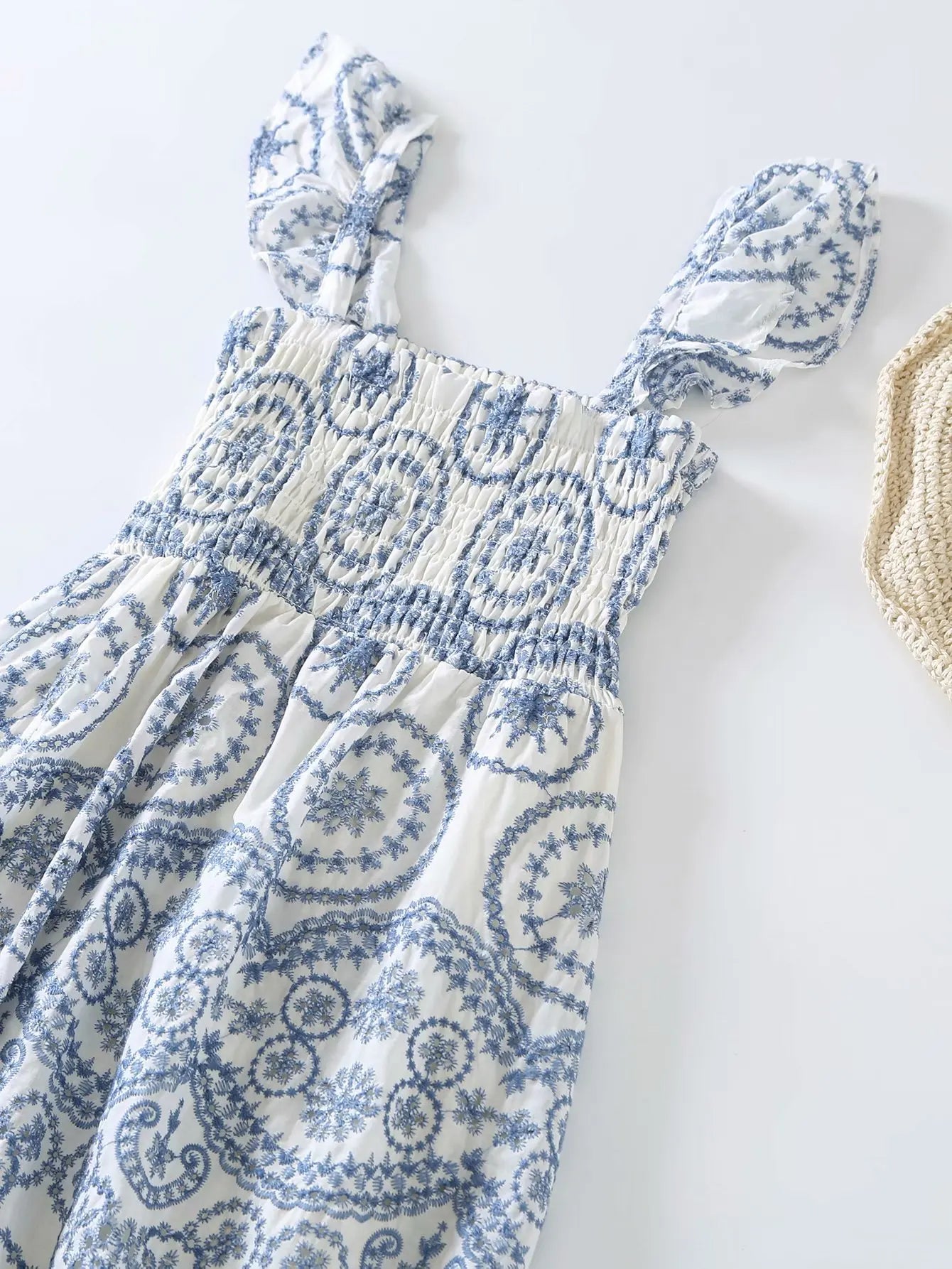 Boho Inspired Eyelet EMBROIDERED DRESS