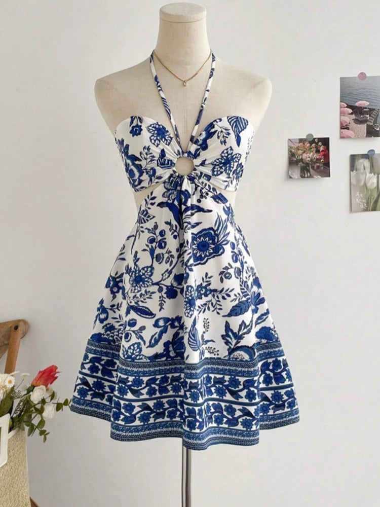Floral Halter Neck Dress | The Sophisticated Shoppers