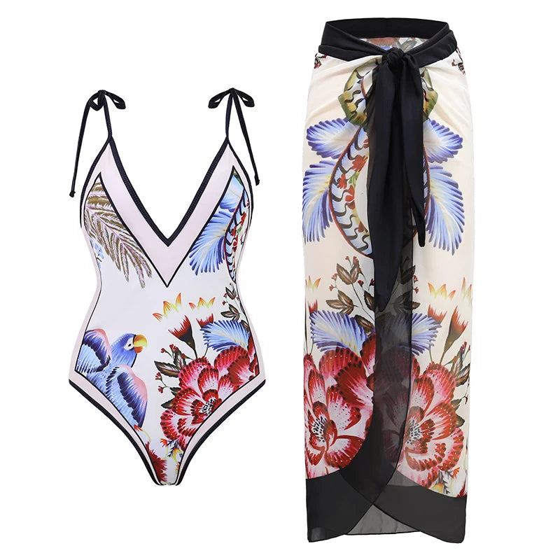 High-Waist 3-Piece Floral Bikini Set | The Sophisticated Shoppers