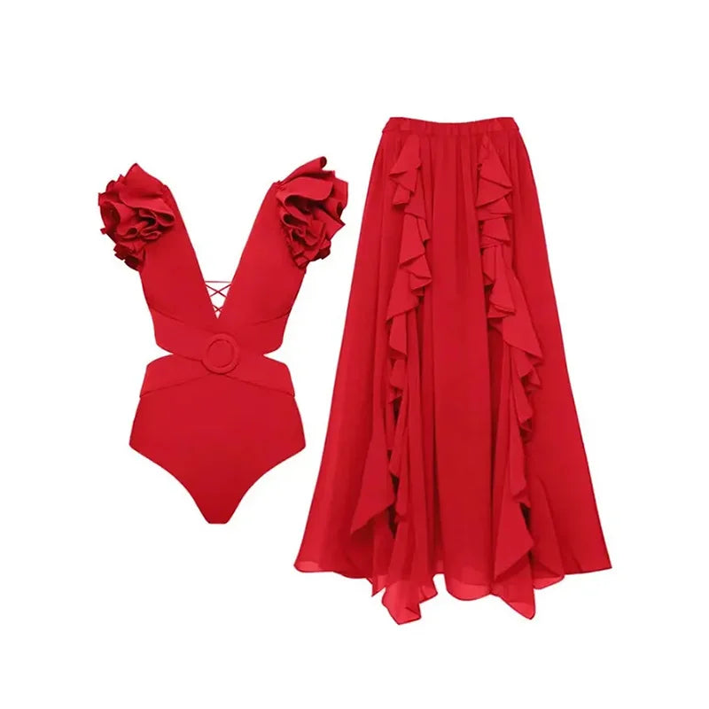 High-Waist 3-Piece Floral Bikini Set | The Sophisticated Shoppers