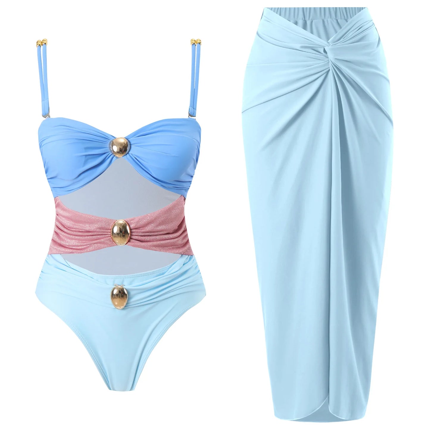 High-Waist 3-Piece Floral Bikini Set | The Sophisticated Shoppers