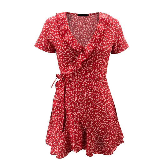 Floral A-Line Ruffle Dress | The Sophisticated Shoppers