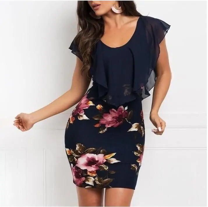Floral Print Slim Mini Dress | The Sophisticated Shoppers