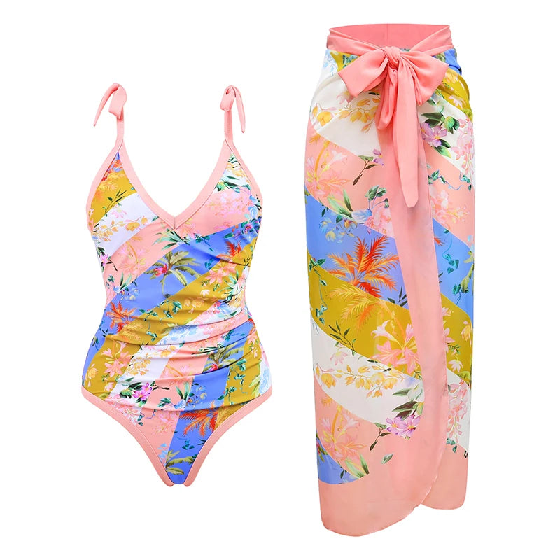 High-Waist 3-Piece Floral Bikini Set | The Sophisticated Shoppers