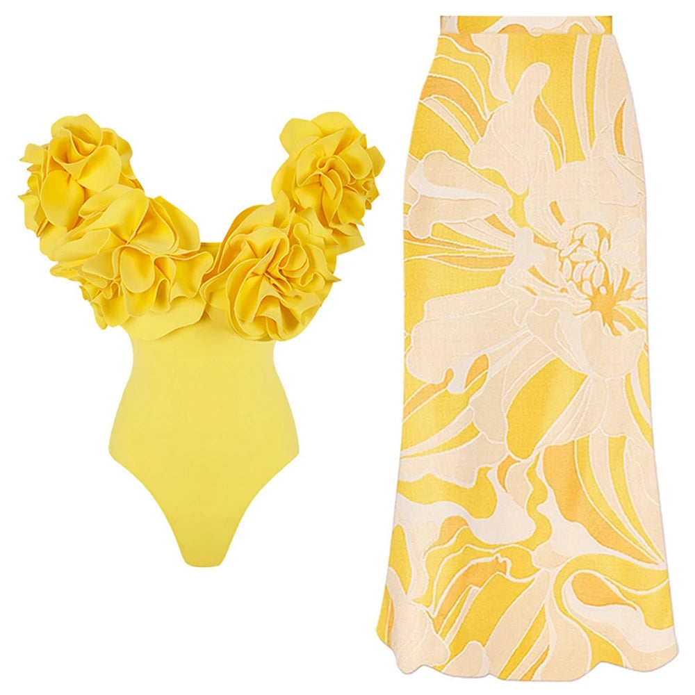 High-Waist 3-Piece Floral Bikini Set | The Sophisticated Shoppers