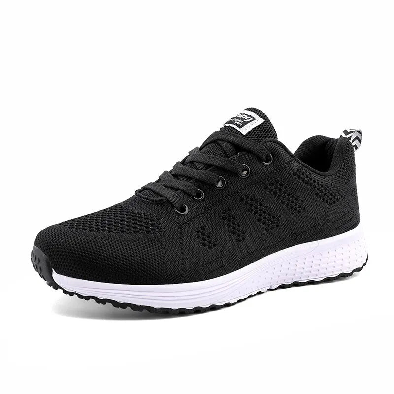 Zapatos informales de mujer, moda, transpirables, planos de malla para caminar