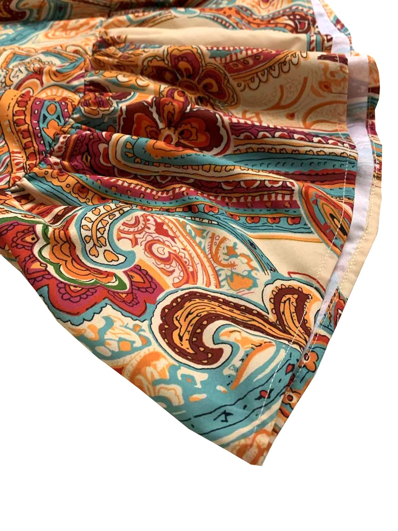 Minivestido corto halter sin espalda con estampado bohemio para mujer,