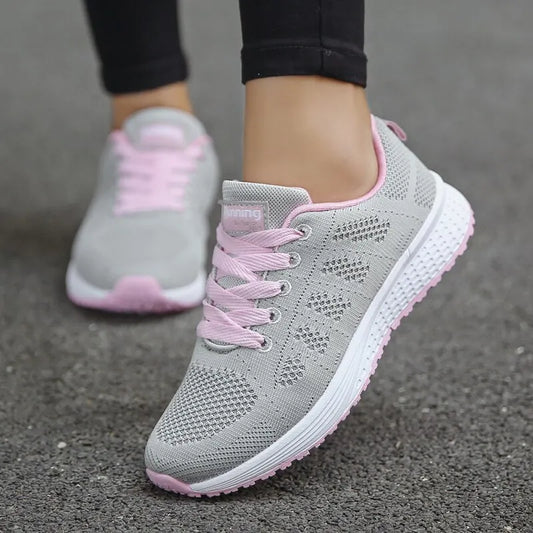 Women Casual Shoes Fashion Breathable Walking Mesh Flat