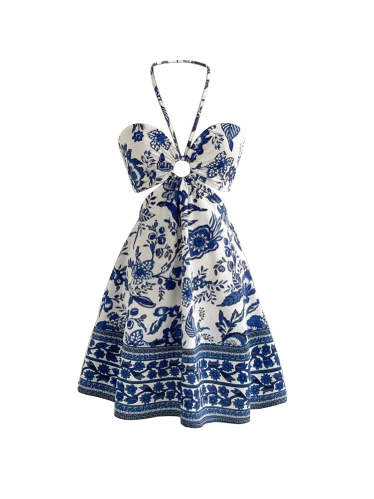 Floral Halter Neck Dress | The Sophisticated Shoppers