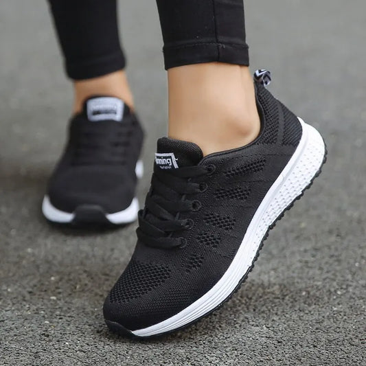 Women Casual Shoes Fashion Breathable Walking Mesh Flat