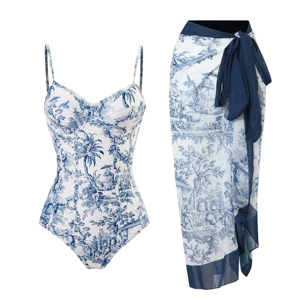 High-Waist 3-Piece Floral Bikini Set | The Sophisticated Shoppers