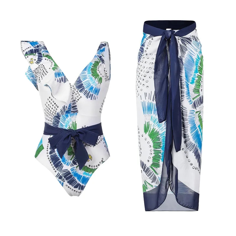 High-Waist 3-Piece Floral Bikini Set | The Sophisticated Shoppers