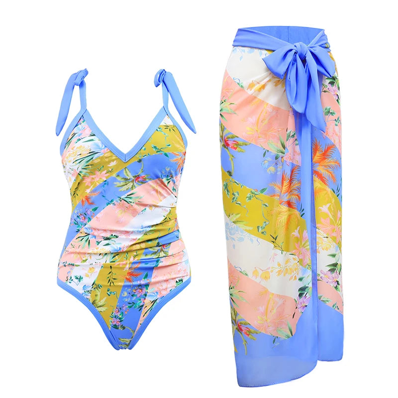 High-Waist 3-Piece Floral Bikini Set | The Sophisticated Shoppers