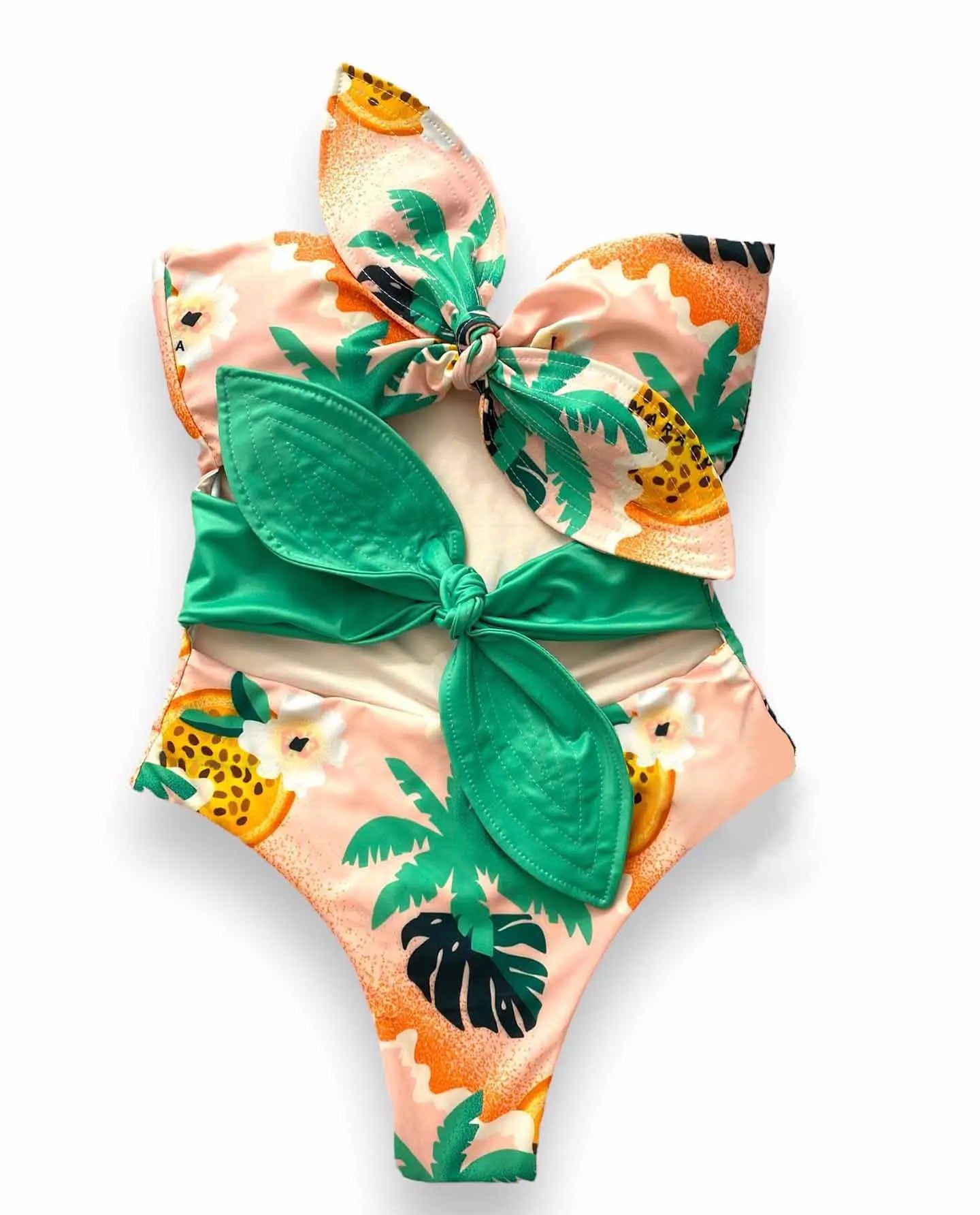 Printed Bikini Set with Wrap Skirt Sarong