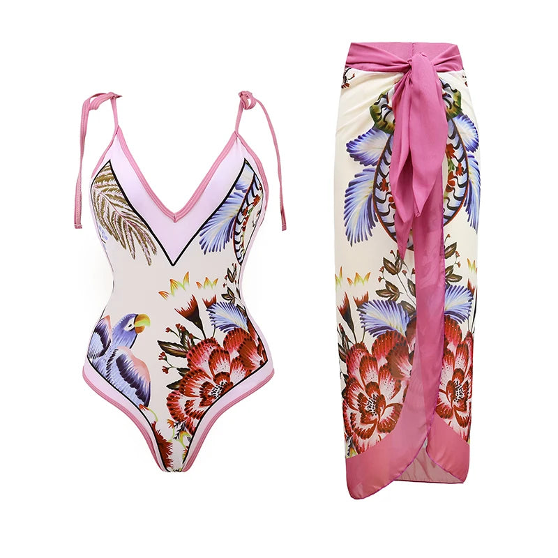 High-Waist 3-Piece Floral Bikini Set | The Sophisticated Shoppers