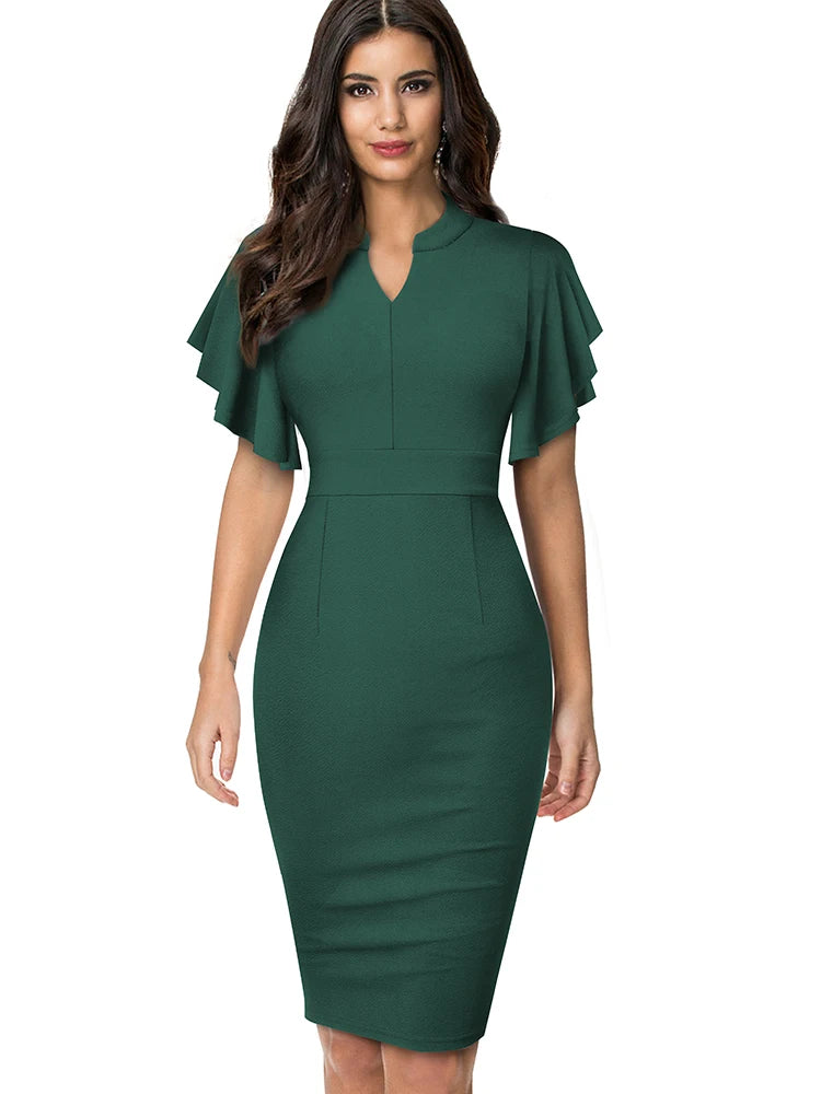 Knee-Length Pencil Dress for Professional Settings | Sophisticata™