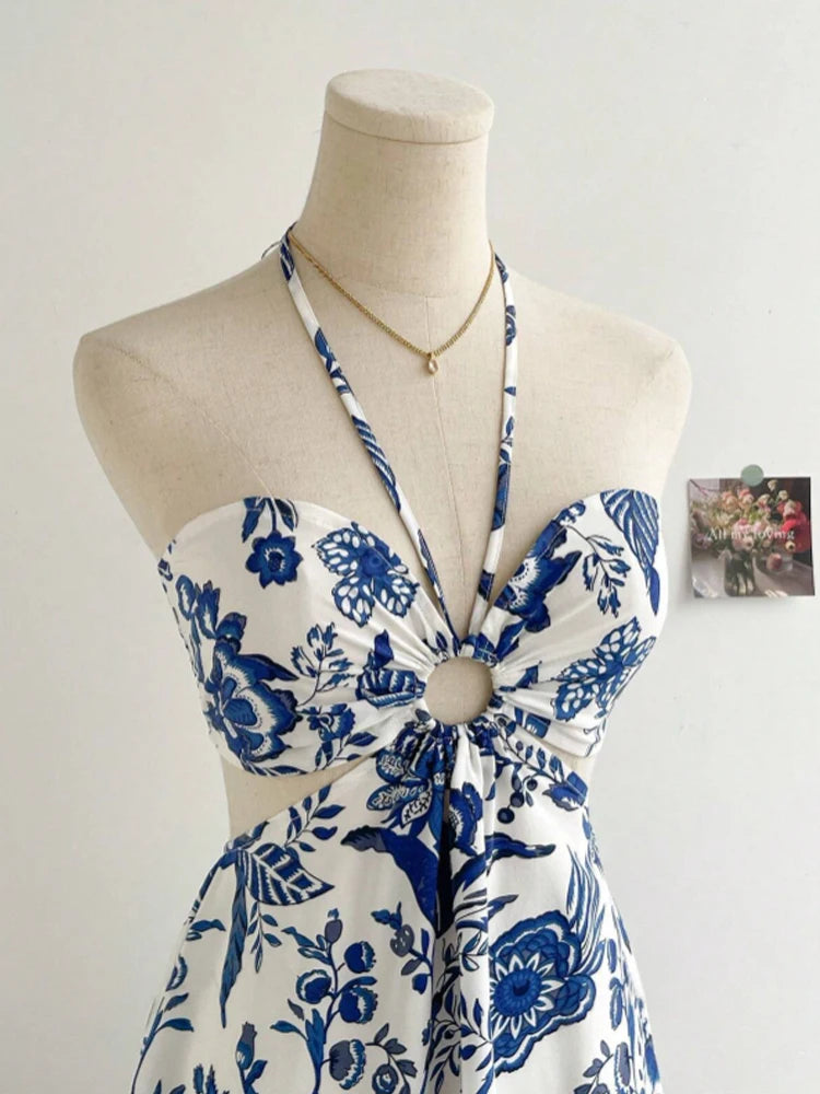 Floral Halter Neck Dress | The Sophisticated Shoppers