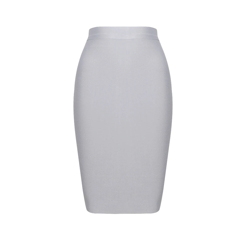 Bandage Skirts Women Knee Length Elastic Bodycon Office Skirt