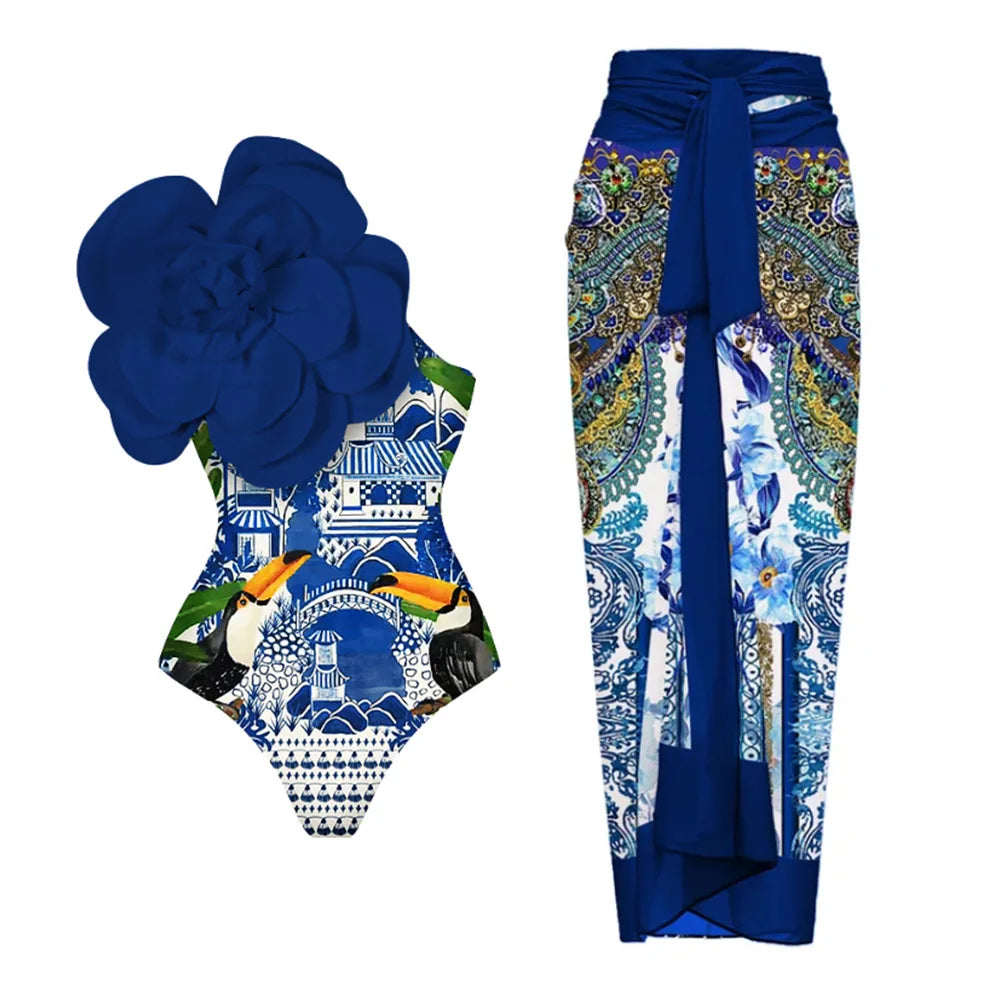 High-Waist 3-Piece Floral Bikini Set | The Sophisticated Shoppers
