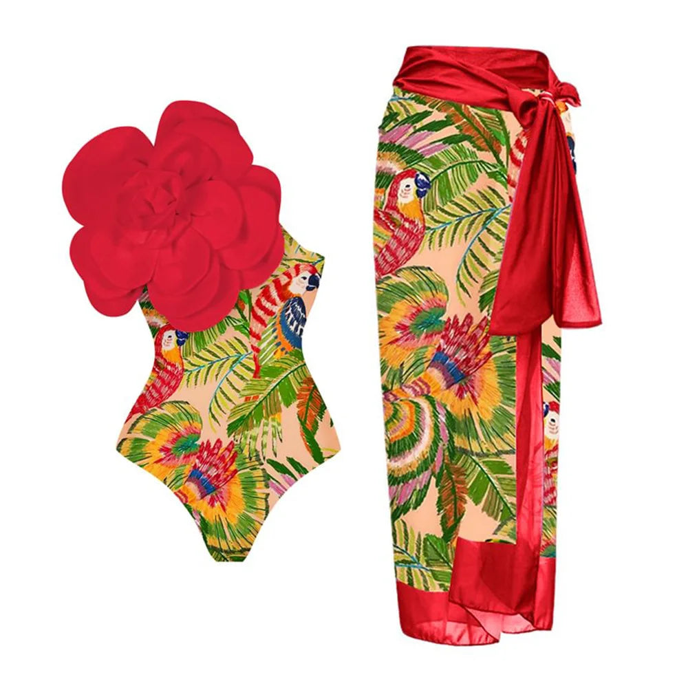 High-Waist 3-Piece Floral Bikini Set | The Sophisticated Shoppers