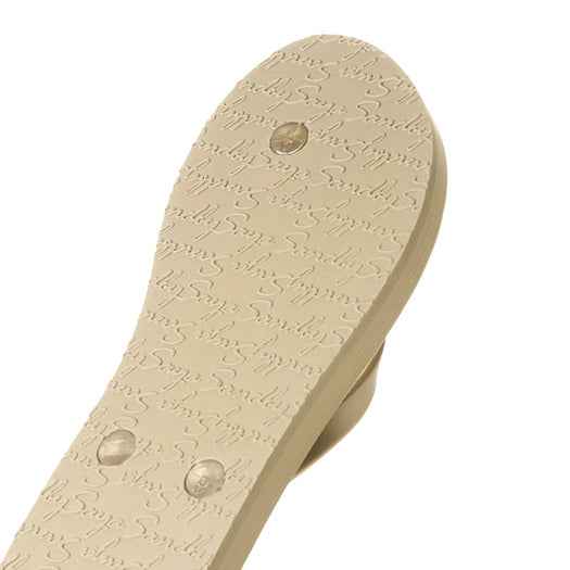Gold Shell Charm Flip-Flop Sandals | The Sophisticated Shoppers